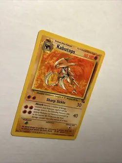 1999 Pokemon TCG Fossil Set Kabutops 24/62 Non Holo Rare Card Vintage WOTC NM - Image 5