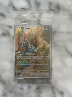 Pokemon TCG Mimikyu SVP 075 Paldean Fates ETB Promo Card Sealed - Image 1
