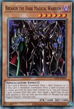 EGS1-EN014 BREAKER THE DARK MAGICAL WARRIOR COMMON UNLIMITED EDITION YuGiOh CARD - Image 1