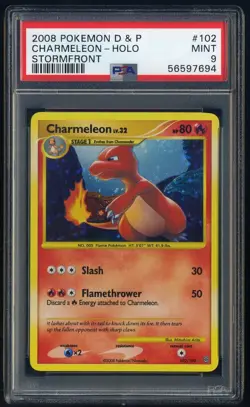 2008 Pokemon D&P Stormfront 102 Charmeleon Holo PSA 9 - Image 1