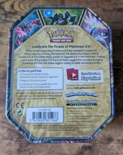 Pokemon XY Shiny Kalos Xerneas Tin Set [4 Booster Packs & Promo Card] - Image 2
