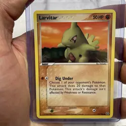 Pokemon TCG EX 2005 Emerald 52/106 Larvitar NON Holo NM/MT Vintage Common Card - Image 1