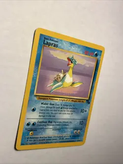 1999 Pokemon TCG Lapras 25/62 Fossil Set Non Holo Rare Card Vintage WOTC NM - Image 4