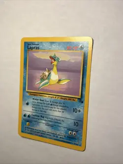 1999 Pokemon TCG Lapras 25/62 Fossil Set Non Holo Rare Card Vintage WOTC NM - Image 5