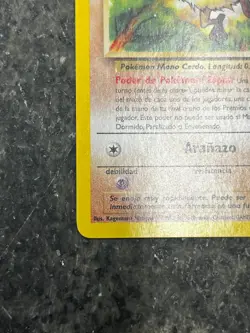 Mankey 55/64 - Jungle SPANISH Vintage Pokemon Card MP - Image 2