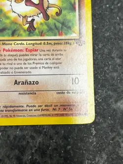 Mankey 55/64 - Jungle SPANISH Vintage Pokemon Card MP - Image 3
