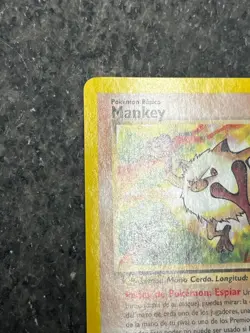 Mankey 55/64 - Jungle SPANISH Vintage Pokemon Card MP - Image 5