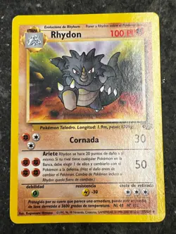Rhydon 45/64 - Jungle SPANISH Vintage Pokemon Card MP - Image 1