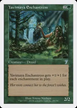MTG - Yavimaya Enchantress - Seventh Edition - X1 - (LP) - - Image 1