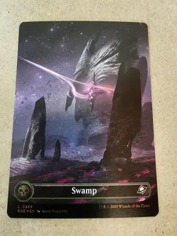 Swamp - #369 (Borderless) (Galaxy Foil) Edge of Eternities Foil - Mtg - Image 1