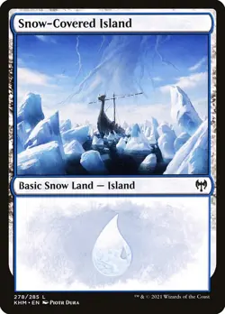 1x - Snow-Covered ISLAND - #278 - Kaldheim - NM MTG - Image 1