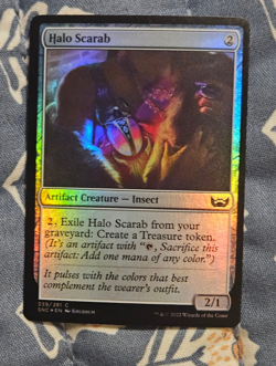 Halo Scarab FOIL Streets of New Capenna MTG Magic - Image 1