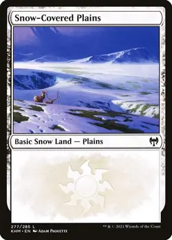 1x - Snow-Covered PLAINS - #277 - Kaldheim - NM MTG - Image 1