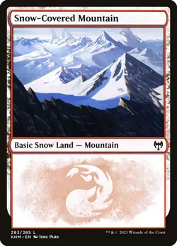 1x - Snow-Covered MOUNTAIN - #283 - Kaldheim - NM MTG - Image 1