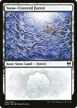 1x - Snow-Covered FOREST - #285 - Kaldheim - NM MTG - Image 1