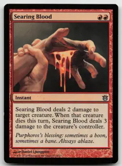 MTG Searing Blood U Born of the Gods 111 LP - Image 1