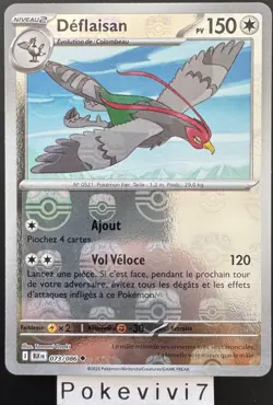 Carte Pokemon DEFLAISAN 073/086 REVERSE MASTERBALL EV10.5 BLK FR NEUF - Image 1
