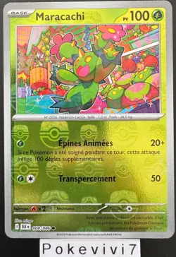 Carte Pokemon MARACACHI 008/086 REVERSE MASTERBALL EV10.5 BLK FR NEUF - Image 1
