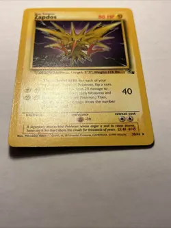 Zapdos 30/62 Fossil Non Holo Rare WotC 1999 Vintage Pokemon TCG Card NEAR MINT - Image 3