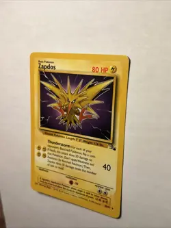 Zapdos 30/62 Fossil Non Holo Rare WotC 1999 Vintage Pokemon TCG Card NEAR MINT - Image 4