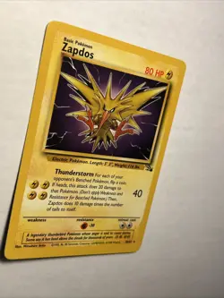 Zapdos 30/62 Fossil Non Holo Rare WotC 1999 Vintage Pokemon TCG Card NEAR MINT - Image 5