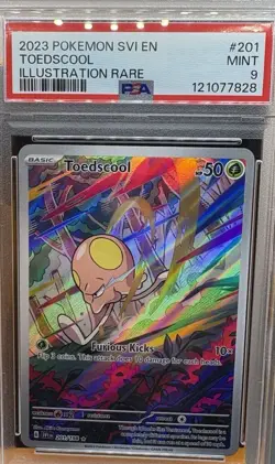 Toedscool 201/198 Illustration Rare 2023 Pokemon Sv01 Scarlet & Violet PSA 9 - Image 1