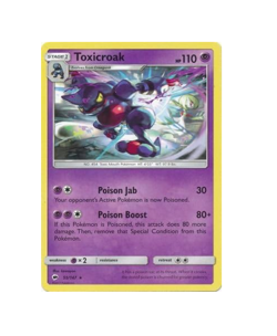 Pokemon - Toxicroak - 55/147 - Rare - Burning Shadows - NM/M - Image 1
