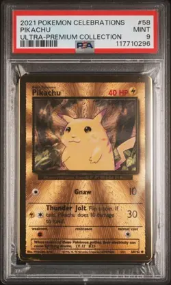 PSA 9 - 2021 Pokemon Celebrations UPC PIKACHU & CHARIZARD METAL SEQUENTIAL SET - Image 3