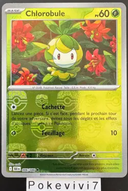 Carte Pokemon CHLOROBULE 006/086 REVERSE MASTERBALL EV10.5 BLK FR NEUF - Image 1