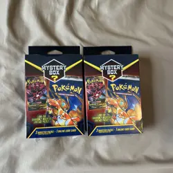 Pokemon Mystery Hanger Box MJ Holding 2 Booster Packs Vintage Packs 728192536908 - Image 1