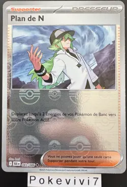 Carte Pokemon PLAN DE N 083/086 REVERSE POKEBALL EV10.5 BLK FR NEUF - Image 1