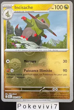 Carte Pokemon INCISACHE 069/086 REVERSE POKEBALL EV10.5 BLK FR NEUF - Image 1