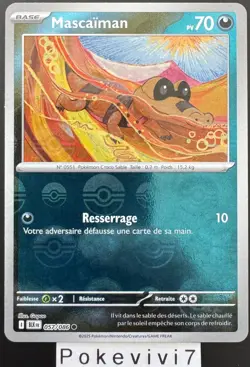 Carte Pokemon MASCAIMAN 057/086 REVERSE POKEBALL EV10.5 BLK FR NEUF - Image 1