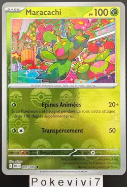 Carte Pokemon MARACACHI 008/086 REVERSE POKEBALL EV10.5 BLK FR NEUF - Image 1