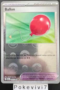 Carte Pokemon BALLON 079/086 REVERSE POKEBALL EV10.5 BLK FR NEUF - Image 1