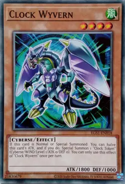 EGS1-EN018 CLOCK WYVERN COMMON UNLIMITED EDITION YuGiOh CARD - Image 1