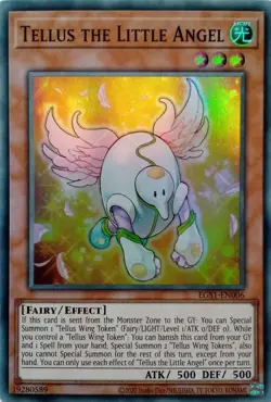 EGS1-EN006 TELLUS THE LITTLE ANGEL SUPER RARE UNLIMITED EDITION YuGiOh CARD - Image 1