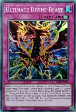 EGS1-EN004 ULTIMATE DIVINE-BEAST SUPER RARE UNLIMITED EDITION YuGiOh CARD - Image 1