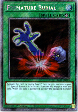 Premature Burial - RA03-EN103 - Platinum Secret Rare - 1st Edition - Yugioh - Image 1