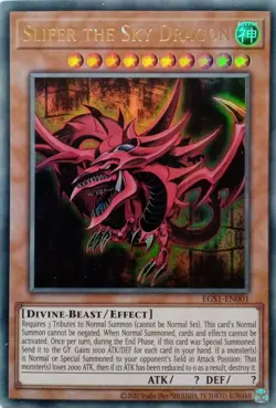 EGS1-EN001 SLIFER THE SKY DRAGON ULTRA RARE UNLIMITED EDITION YuGiOh CARD - Image 1