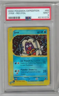 2002 Pokemon Expedition 83 Jynx Rev. Foil PSA 9 62161076 Graded Pokemon Cards - Image 1
