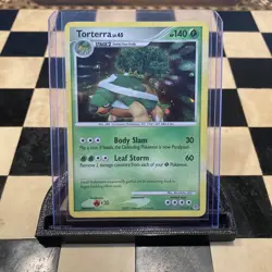 Pokemon Card Torterra 17/130 Diamond & Pearl Holo Played With A Swirl 🍃 - Image 1