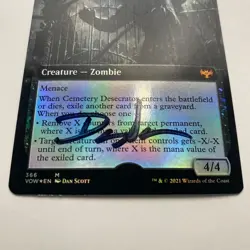 Cemetery Desecrator Card Signed By Dan Scott MTG Artist Proof - Image 3