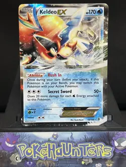 Pokemon Card Keldeo EX 49/149 BW Boundaries Crossed Half Art LP - Image 1