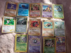 LOT 14 Pokemon Cards - Mixed - Mew, Geodude, Abra, Ghastly, Vulpix, Cubone - Image 3