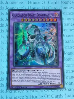 Gladiator Beast Domitianus CHIM-EN033 Super Rare Yu-Gi-Oh Card 1st Edition New - Image 1