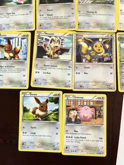 Pokemon Trading Card Lot Normal Eevee Chansey Meowth Fearow Trumbeak Skitty Togi - Image 3