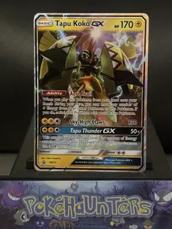 Pokemon Card Tapu Koko GX Promo SM33 Half Art Holo Light Play - Image 1