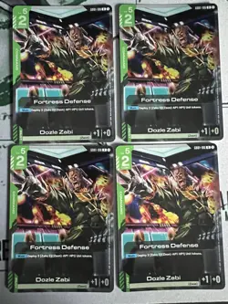 FORTRESS DEFENSE GD01-106 R GUNDAM CARD GAME x4 playset - Image 1