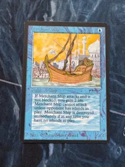 MTG 1993-Arabian Nights-Original-Rare -Merchant Ship-NM - Image 1